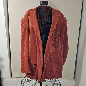 Inserch Men's Rust Graphic Jacket 3XL